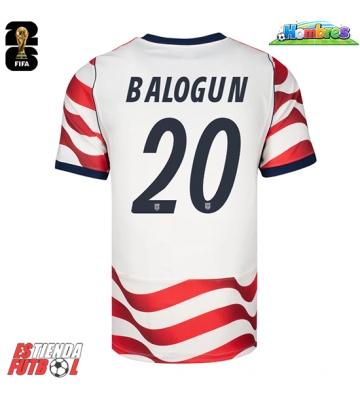 Estados Unidos Folarin Balogun #20 Primera Equipación Mundial 2026 Manga Corta